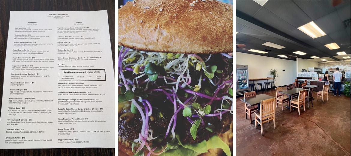 The Yucca Tree Eatery Menu