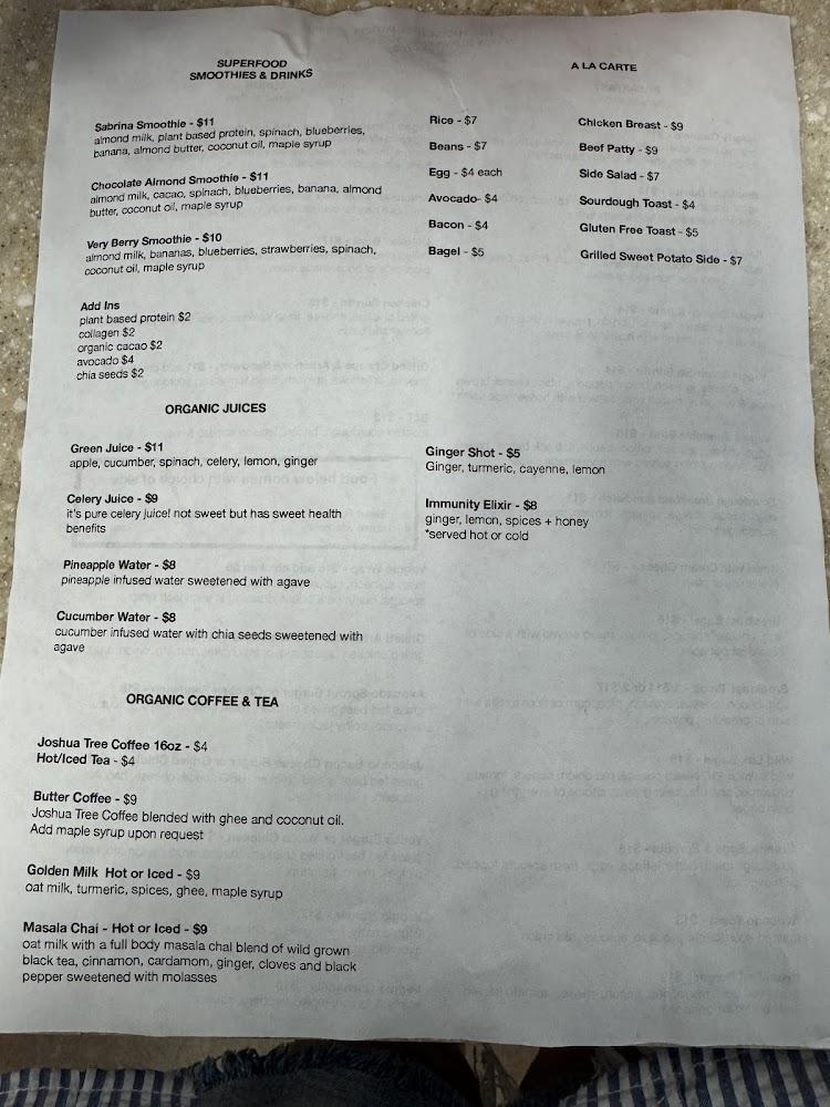 The Yucca Tree Eatery Menu image 3